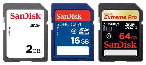 Storage card requirement and choice .